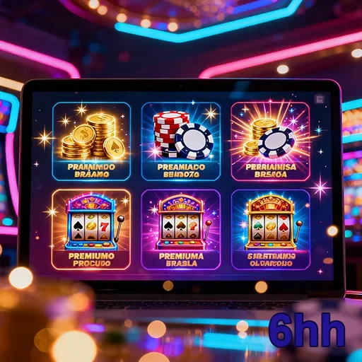 Imagem dos prêmios dos jogos de cassino do site 6hh, mostrando diferentes produtos e recompensas.