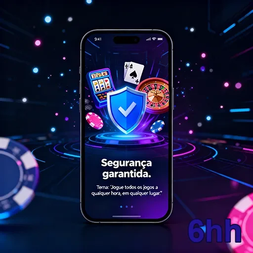 Imagem sobre segurança em cassino e jogos, destacando a proteção oferecida pelo 6hh.